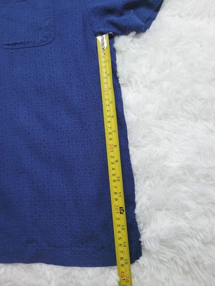 [389] Nat Nast Blue Collared Shirt - Picture 7 of 8